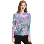 Cells Fluid Bubbles Women s Long Sleeve Rash Guard