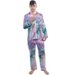 Cells Fluid Bubbles Men s Long Sleeve Satin Pajamas Set