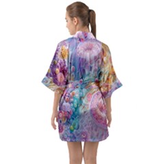 Half Sleeve Satin Kimono  