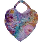 Cells Fluid Bubbles Giant Heart Shaped Tote