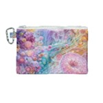 Cells Fluid Bubbles Canvas Cosmetic Bag (Medium)