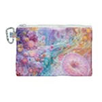 Cells Fluid Bubbles Canvas Cosmetic Bag (Large)