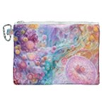 Cells Fluid Bubbles Canvas Cosmetic Bag (XL)