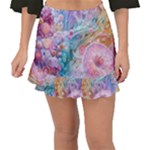 Cells Fluid Bubbles Fishtail Mini Chiffon Skirt