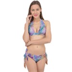 Cells Fluid Bubbles Tie It Up Bikini Set