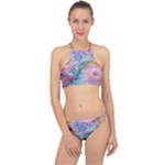 Cells Fluid Bubbles Halter Bikini Set