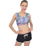 Cells Fluid Bubbles V-Back Sports Bra