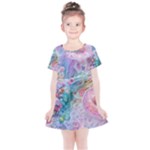 Cells Fluid Bubbles Kids  Simple Cotton Dress