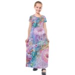 Cells Fluid Bubbles Kids  Short Sleeve Maxi Dress