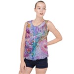 Cells Fluid Bubbles Bubble Hem Chiffon Tank Top