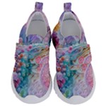 Cells Fluid Bubbles Kids  Velcro No Lace Shoes