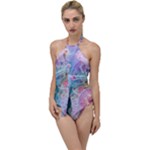 Cells Fluid Bubbles Go with the Flow One Piece Swimsuit