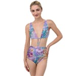 Cells Fluid Bubbles Tied Up Two Piece Swimsuit