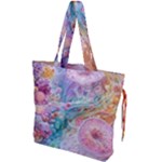 Cells Fluid Bubbles Drawstring Tote Bag