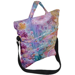 Fold Over Handle Tote Bag 