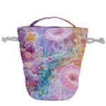 Cells Fluid Bubbles Drawstring Bucket Bag