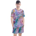 Cells Fluid Bubbles Men s Mesh T-Shirt and Shorts Set