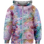 Cells Fluid Bubbles Kids  Zipper Hoodie Without Drawstring