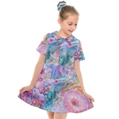 Kids  Short Sleeve Shirt Dress 