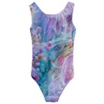 Cells Fluid Bubbles Kids  Cut-Out Back One Piece Swimsuit