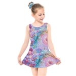 Cells Fluid Bubbles Kids  Skater Dress Swimsuit