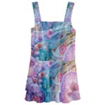 Cells Fluid Bubbles Kids  Layered Skirt Swimsuit