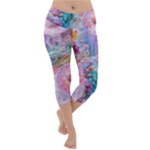 Cells Fluid Bubbles Lightweight Velour Capri Yoga Leggings