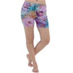 Cells Fluid Bubbles Lightweight Velour Yoga Shorts