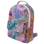 Cells Fluid Bubbles Flap Pocket Backpack (Small)