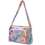 Cells Fluid Bubbles Front Pocket Crossbody Bag