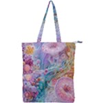 Cells Fluid Bubbles Double Zip Up Tote Bag