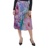 Cells Fluid Bubbles Classic Velour Midi Skirt 