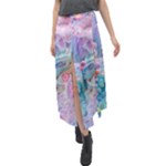 Cells Fluid Bubbles Velour Split Maxi Skirt