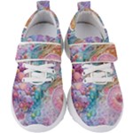 Cells Fluid Bubbles Kids  Velcro Strap Shoes