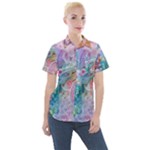 Cells Fluid Bubbles Women s Short Sleeve Pocket Shirt