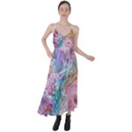 Cells Fluid Bubbles Tie Back Maxi Dress