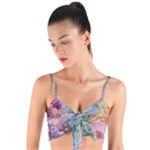 Cells Fluid Bubbles Woven Tie Front Bralet