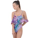 Cells Fluid Bubbles Drape Piece Swimsuit