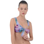 Cells Fluid Bubbles Front Tie Bikini Top