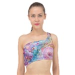 Cells Fluid Bubbles Spliced Up Bikini Top 