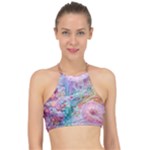 Cells Fluid Bubbles Halter Bikini Top