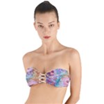 Cells Fluid Bubbles Twist Bandeau Bikini Top