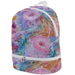 Cells Fluid Bubbles Zip Bottom Backpack