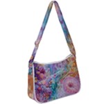 Cells Fluid Bubbles Zip Up Shoulder Bag