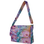 Cells Fluid Bubbles Full Print Messenger Bag (L)