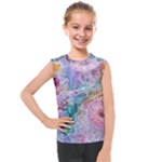 Cells Fluid Bubbles Kids  Mesh Tank Top