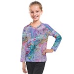 Cells Fluid Bubbles Kids  Long Mesh T-Shirt