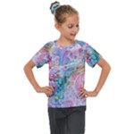 Cells Fluid Bubbles Kids  Mesh Piece T-Shirt