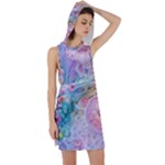 Cells Fluid Bubbles Racer Back Hoodie Dress