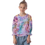 Cells Fluid Bubbles Kids  Cuff Sleeve Top